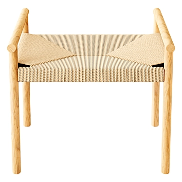 Zara Home Braided Bench - Compact 3D model image 1 