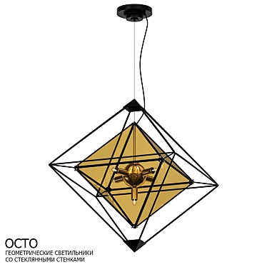 Geometric Glass Wall Light 3D model image 1 