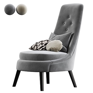 FIONA Armchair: Exquisite Design by Hamilton Conte 3D model image 1 