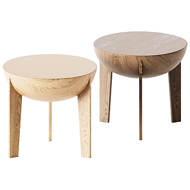 Elegant Osaka Side Table 3D model image 1 