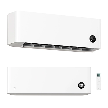 Xiaomi Smart Aircon: Wall-mounted Cooling 3D model image 1 