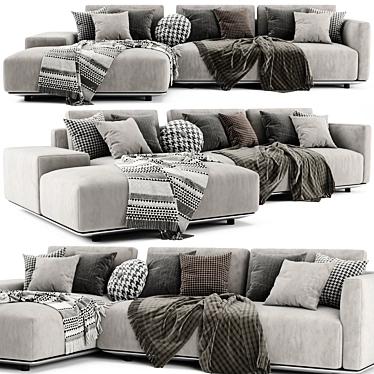Minimalist Chaise Longue Sofa by Horm 3D model image 1 