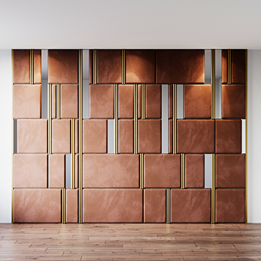 Modernized Wall Panel with Stylish Headboard 3D model image 1 