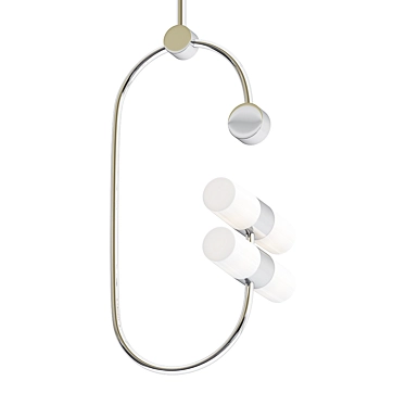 Sleek Oval Pendant: Rae 3D model image 1 