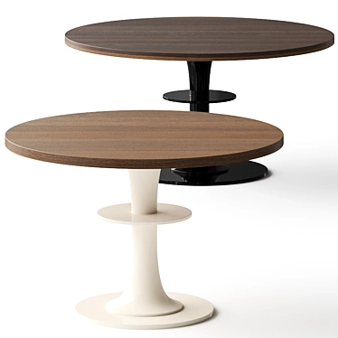 Elegant Circule Dining Tables 3D model image 1 