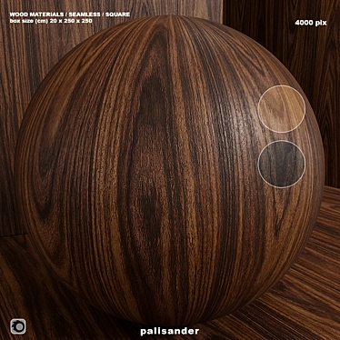 Seamless Rosewood Wood Set 3D model image 1 