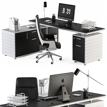 Executive Office Furniture Set 3D model image 1 