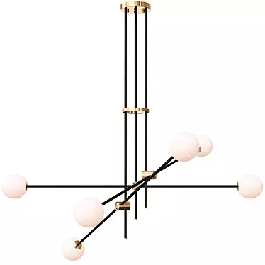 Anzazo Vector: Stylish Designer Chandelier 3D model image 1 