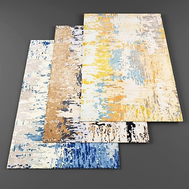 Contemporary Modern Rugs Set 3D model image 1 