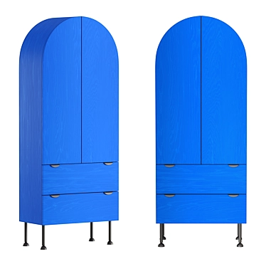 2LGStudio Blue Armoire Dresser - Stunning Storage Solution 3D model image 1 