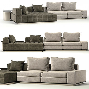 Minotti Lawrence Seating System Vol.01: Flexible 3-Piece High Quality Sofa 3D model image 1 