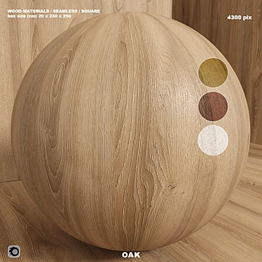 Title: Seamless Oak Wood Set for Box Scene 3D model image 1 