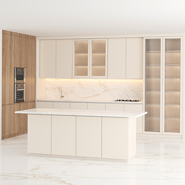 Modern Kitchen 2015: 3Ds Max, V-Ray, Corona 3D model image 1 