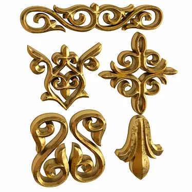 Elegant Trim Ornament 09 3D model image 1 