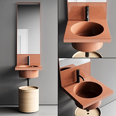 Elle Round Washbasin: Elegant and Functional 3D model image 1 