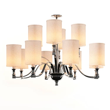 Elegant Richmond Chandelier: 90cm Width, 65cm Height 3D model image 1 