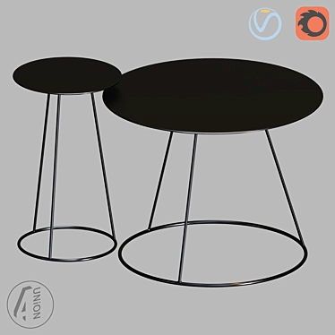 Modern Square Table in Multiple Sizes 3D model image 1 