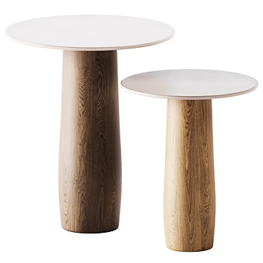 Elegant Bedford Side Tables 3D model image 1 