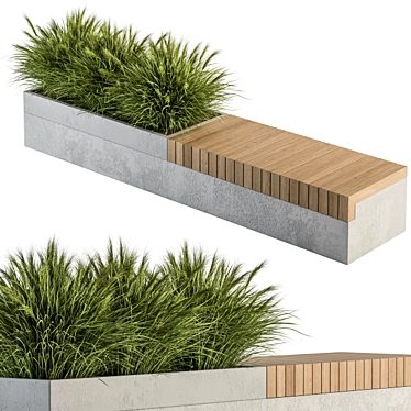 Urban Oasis Bench Set 3D model image 1 