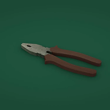 High-Quality Textured Pliers 3D model image 1 