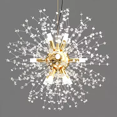 Enchanting Crystal Ball Chandelier 3D model image 1 