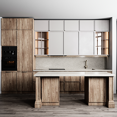 Modern Kitchen Model - 3ds Max 2015  3D model image 1 