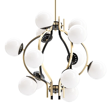 Sleek Stilnovo Chandelier 3D model image 1 