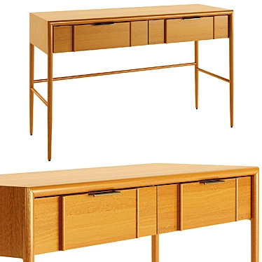 Quincy Midcentury Sideboard 3D model image 1 