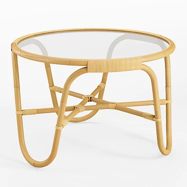 Charlottenborg Rattan Coffee Table 3D model image 1 