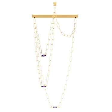 Golden Chain Pendant: Mod Minimalism 3D model image 1 