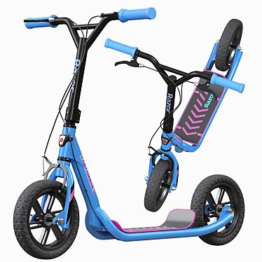 Retro BMX Kick Scooter 3D model image 1 