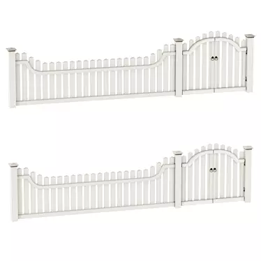 Title: Durable PVC Fence Solution 3D model image 1 