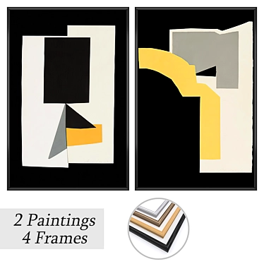 Elegant Wall Art Set: No 3523 3D model image 1 