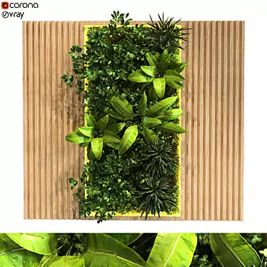 Versatile Green Wall Set 3D model image 1 