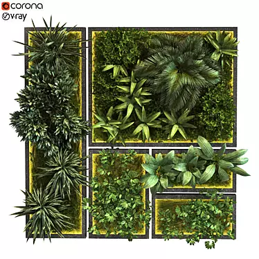 Green Wall Set 088: Versatile, Stylish, and Eco-Friendly! 3D model image 1 