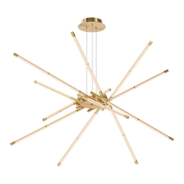 Modern LED Cylinder Chandelier 3D model image 1 