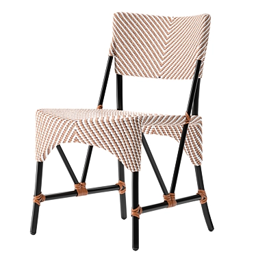 Elegant Handwoven Janus Side Chair 3D model image 1 