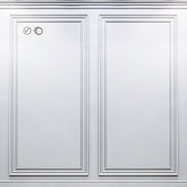 Elegant Wall Molding Panels 3D model image 1 