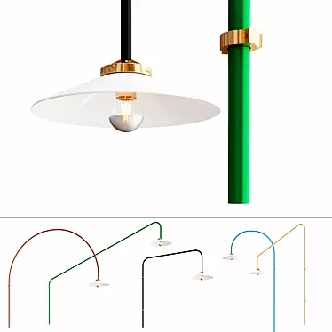 Stylish Hanging Lamp Collection 3D model image 1 