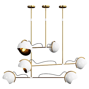 Elegant Laine Suspension Light 3D model image 1 