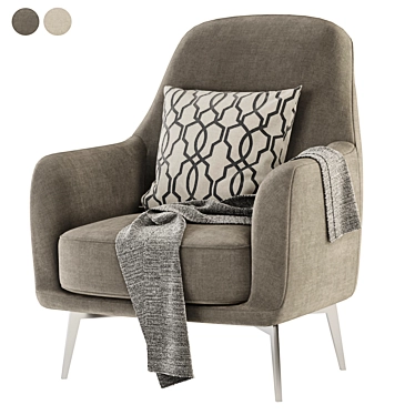 Luxurious LEWIS Armchair: Elegant Comfort 3D model image 1 