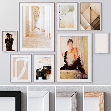 Multi-Color Photo Frames Set 3D model image 1 