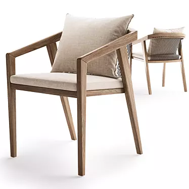Elegant Cardrona Dining Chair 3D model image 1 