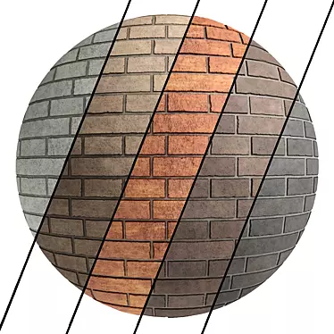Brick Tiles PBR - 5 Colors, High Resolution 3D model image 1 