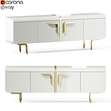 Elegant Aston Sideboard - Perfect for Organization 3D model image 1 