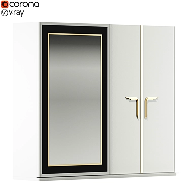 Elegant Aston Wardrobe for Luxurious Homes 3D model image 1 