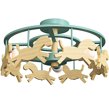 Anzazo Pony Ceiling Light 3D model image 1 