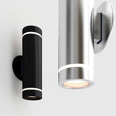 Modern Cylinder Wall Sconce 3D model image 1 