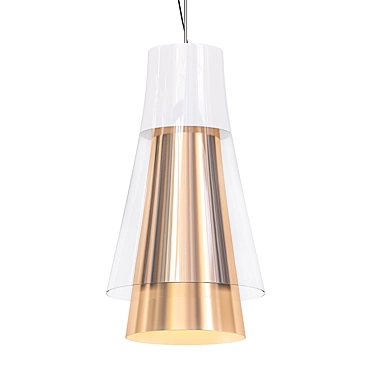 Elegant Leucos TRIGONA Pendant 3D model image 1 