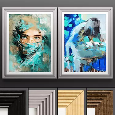 Elegant Art Frames Collection 3D model image 1 